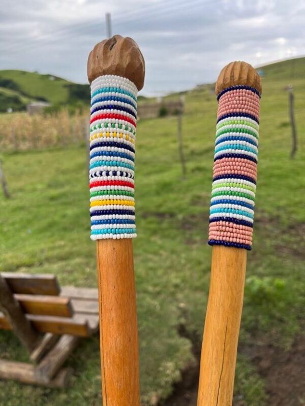 Induki - traditional Xhosa stick on rural backdrop - made with passion by Homba Crafts